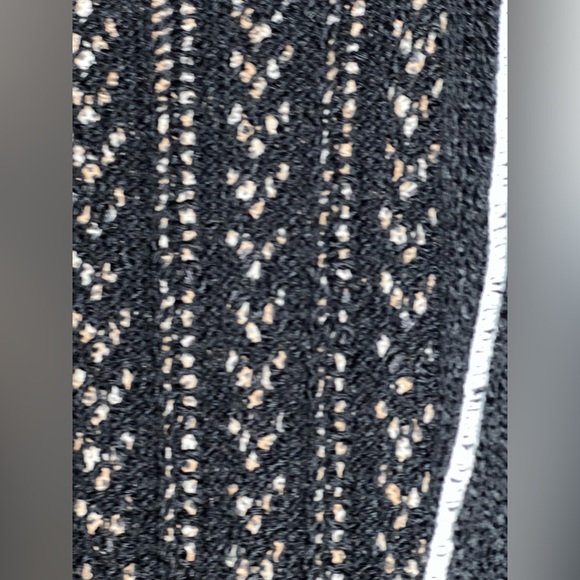 Black Long Length Knit Open Front Cardigan Duster - Picture 8 of 12